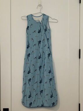 Kyte BABY Light Blue Shark Print Sleeveless Sleep Sack